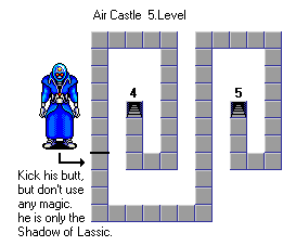 Air Castle Dungeon sub level 4 map