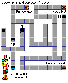 Laconian Shield Dungeon level 1 map