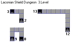 Laconian Shield Dungeon level 3 map