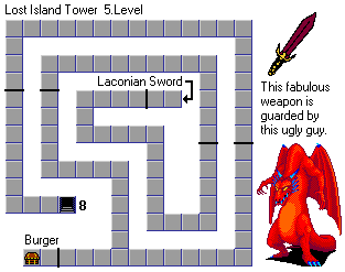 Lost Island Tower level 5 map
