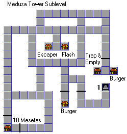 Medusa Tower sub level map