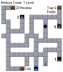 Medusa Tower level 1 map