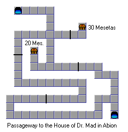 Passageway to Dr. Mad's House map
