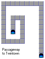 Passageway to Twintown map